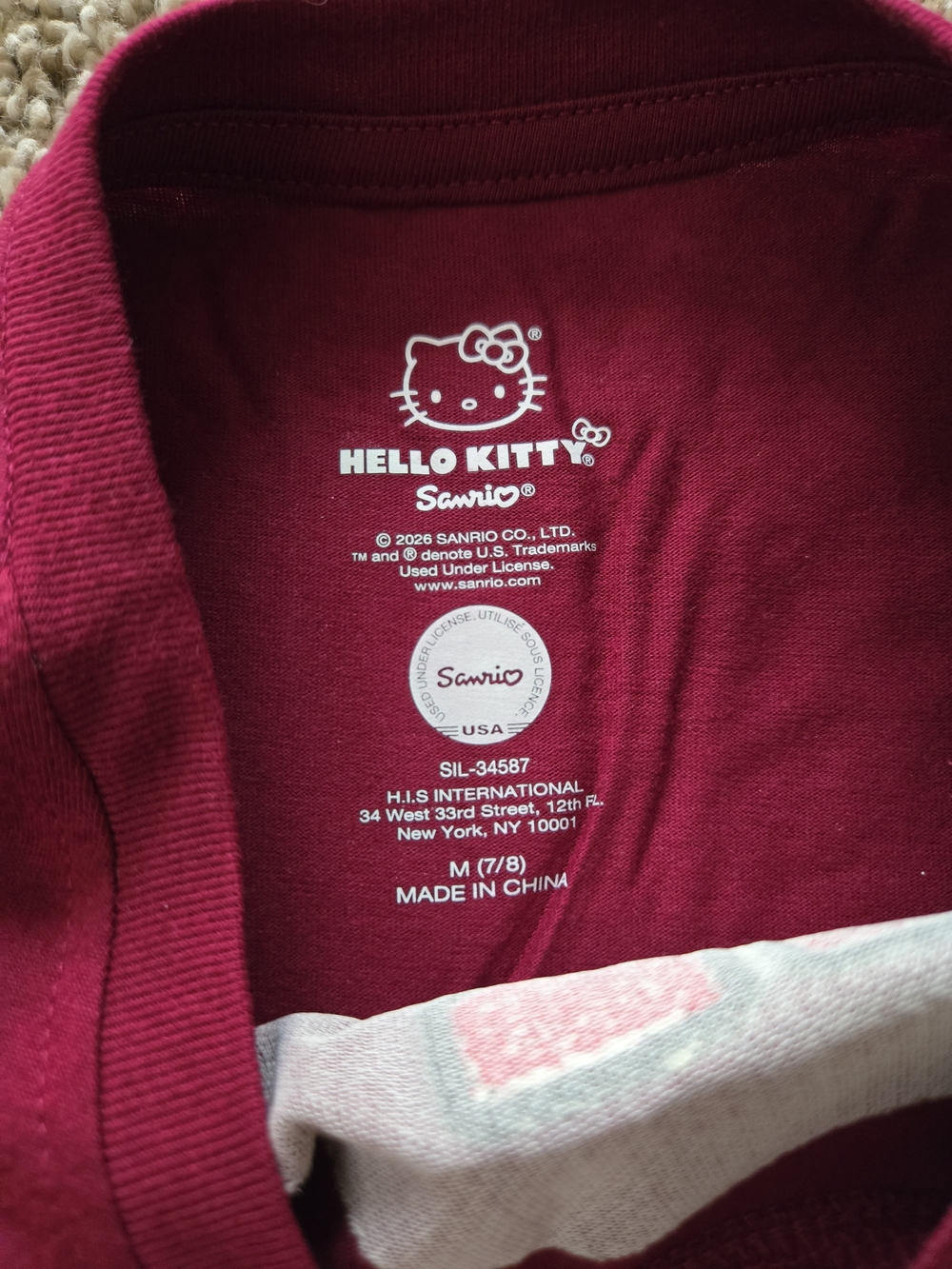 BRAND NEW Hello Kitty Girls' Pink Graphic Tee - 'Best Day Ever' - Picture 3 of 3